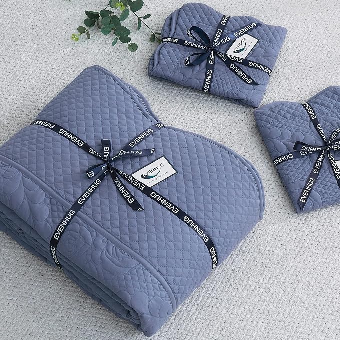 EVENHUG Oversized King Bedspreads California King Quilt Set - Image 5