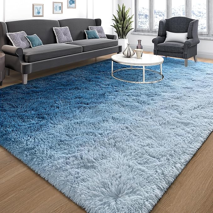 Fluffy Large Rugs for Living Room, 8x10 Area Rugs for Bedroom, Modern Shag by Tepook