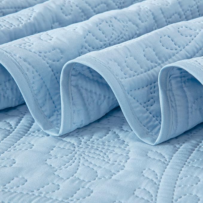 Chezmoi Collection Austin 3-Piece Oversized Bedspread Coverlet Set - Image 7
