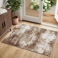 Brown Entryway Rug 2x3 Washable Welcome Door Mat Indoor 24x36 | Small Throw Rugs by Acapet