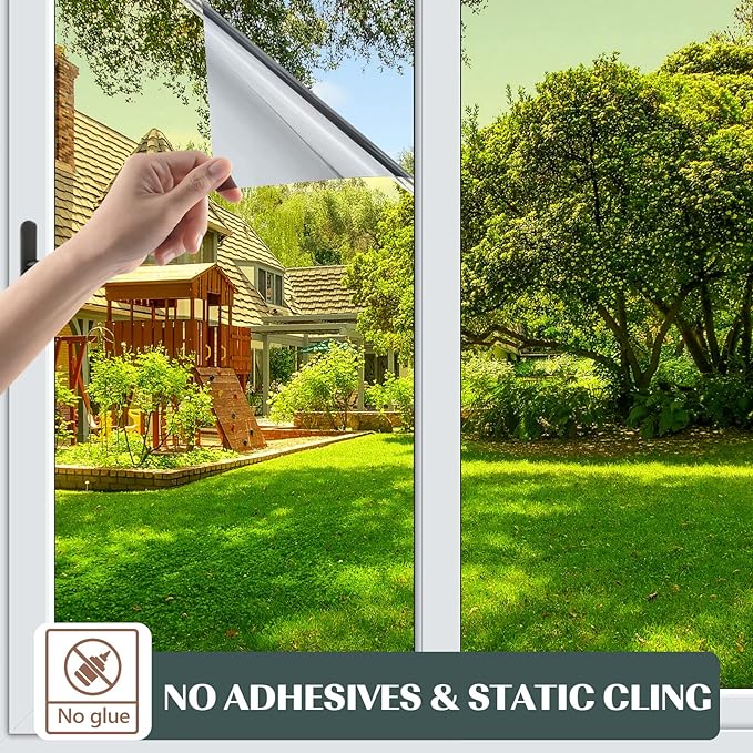 One Way Privacy Window Film Heat Control Mirror Tint 29.5Inx6.5Ft | One Way - Image 2