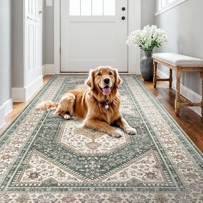 4x8 Washable Hallway Runner Rug by Puino
