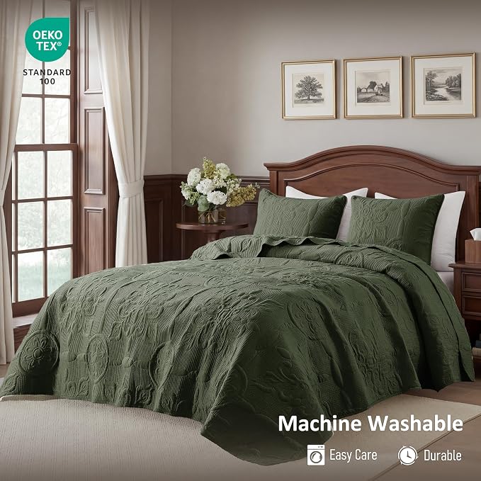 Damask Quilt King Size Bedding Sets - Image 2