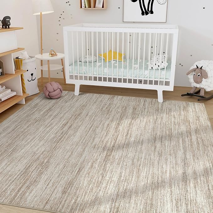 Nakagishi Boho 5x7 Area Rug Living Room Rugs Machine Washable Dark Brown | Soft - Image 8
