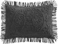 Beatrice Home Fashions Medallion King Cotton Chenille Sham, Charcoal | Vintage by BeatriceHomeFashions