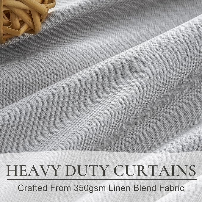 Light Grey Blackout Curtains 102 Inch Length 2 Panels Set - Image 5