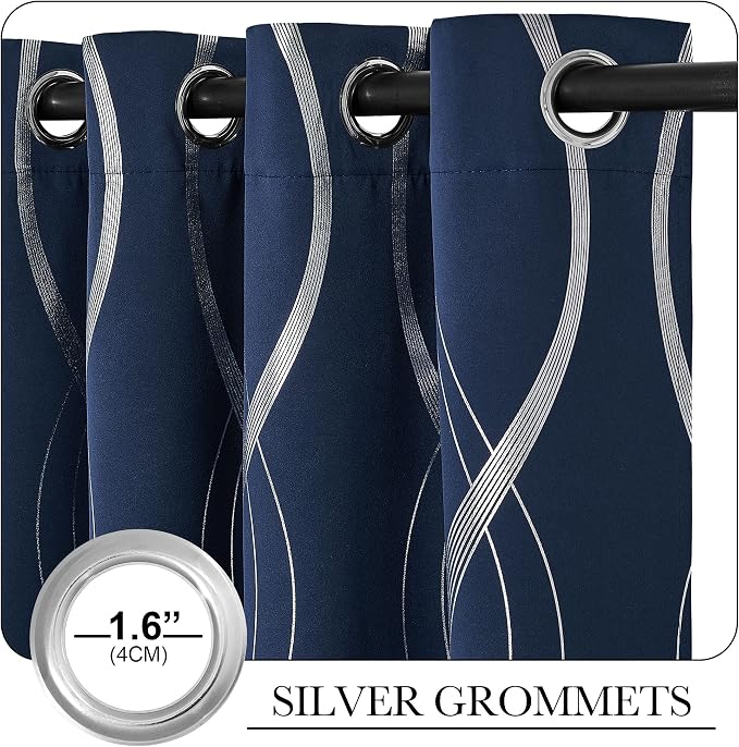 NICETOWN Sliding Door Curtains Extra Long Blackout Drapes - Image 3