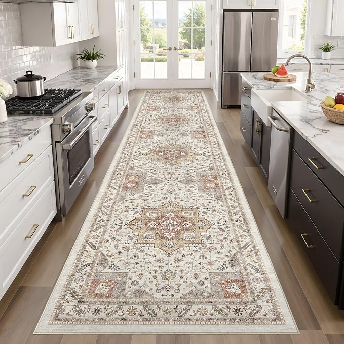 cotiled 3x8 Hallway Runner Rug for Entryway, Non-Slip Vintage, and Laundry Room - Image 6