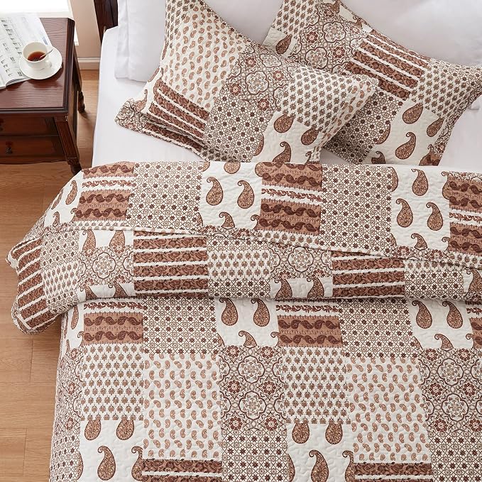 Quilt Set King Size 3 Piece Bedspread Coverlet Lightweight Comforter Microfiber - Image 5