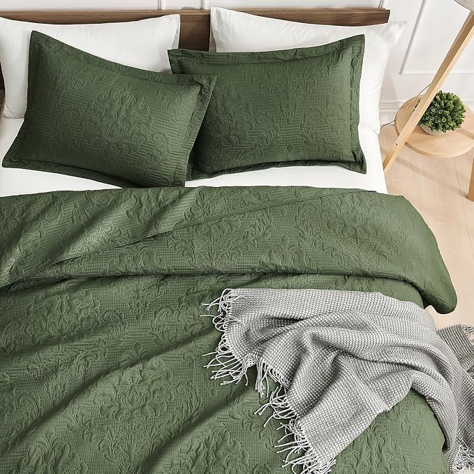 Hansleep Olive Green Quilt King Size - Image 8