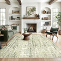 8x10 Area Rugs for Living Room, Abstract Large Washable Rug Green | Soft & by Valenrug