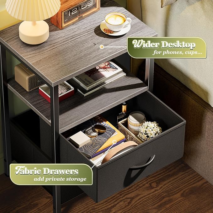Huuger Night Stand Set of 2, Nightstand - Image 5