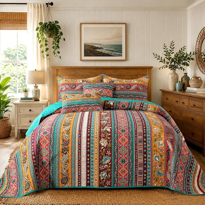 VAPUTAR 100% Cotton Face Quilt King Size, Exquisite King Quilt Bedding Set | by VAPUTAR
