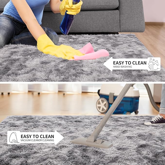 Area Rugs 9x12 for Living Room, Super Soft Fluffy Rugs for Bedroom, Modern - Image 5