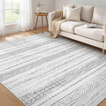 Nakagishi Boho 6x8 Area Rug Living Room Rugs Machine Washable Gray | Soft by NakagishiAreaRug
