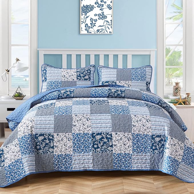 Mybedsoul Boho Quilt King Size, Patchwork Reversible Bedding Set, 3 Pieces by Mybedsoul