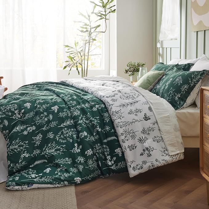 Bedsure Dark Green Twin/Twin XL Comforter Set - Image 4