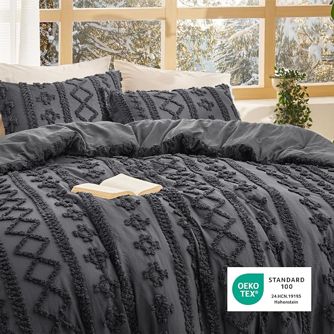 Bedsure Tufted Boho Comforter Set Full Size - Image 6