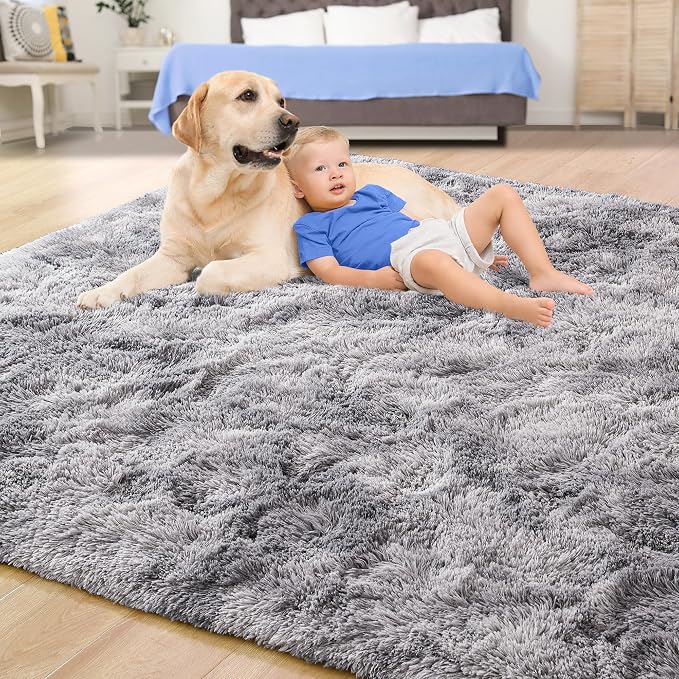 Area Rugs 10x14 for Living Room, Super Soft Fluffy Rugs for Bedroom, Modern - Image 4