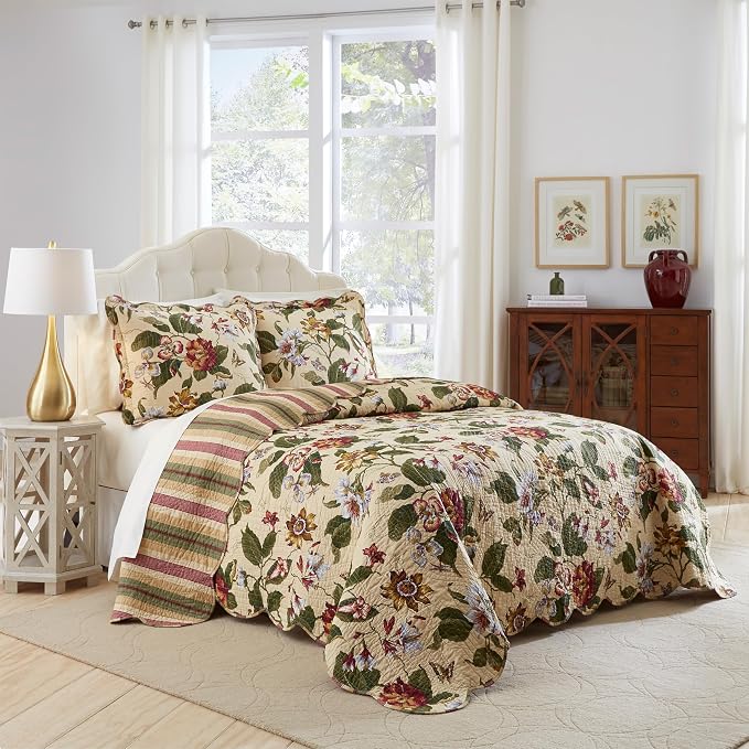 Waverly Laurel Spring 3-Piece Quilt Set – King by Waverly