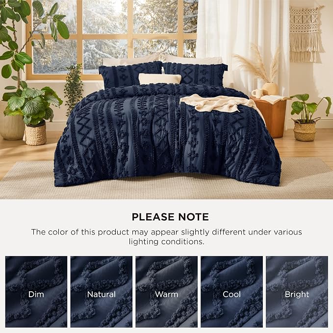 Bedsure Tufted Boho Comforter Set Queen Size - Image 8