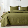 akkialla 118"x106" Olive Green California King Quilt Set, Oversized by akkialla
