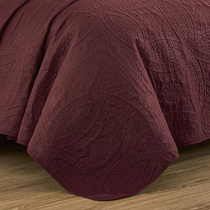 Chezmoi Collection Austin 3-piece Oversized Bedspread Coverlet Set - Image 6