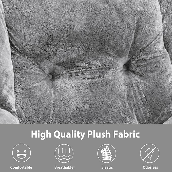 Youtanic Lazy Chair with Folding Ottoman, Accent Chair Plush Upholstered with - Image 9