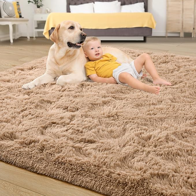 Super Soft Fluffy Rugs for Living Room, Area Rugs 8x10 for Bedroom, Modern - Image 4
