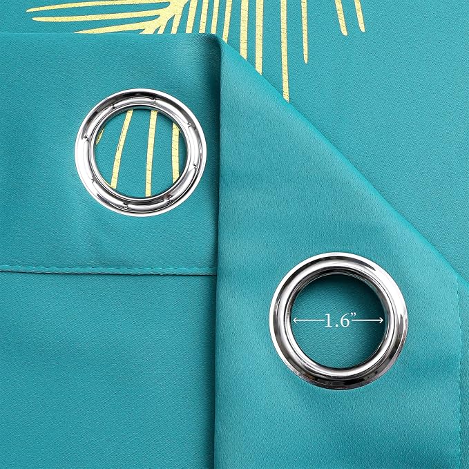 Teal Blackout Curtains 84 Inches Long, Grommet Curtains - Image 8