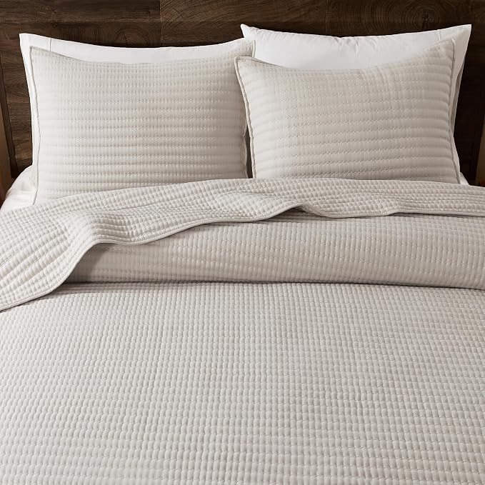 WDCOZY Twin Size Pick Stitch Quilt Set, 2 Pieces 68x90 inches, Channel by WDCOZY