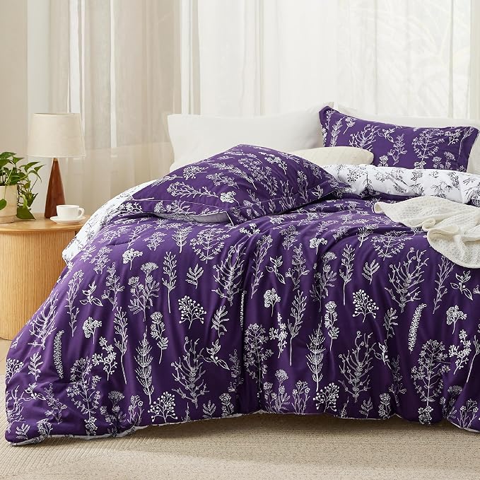 Bedsure Dark Purple Queen Comforter Set by Unknown