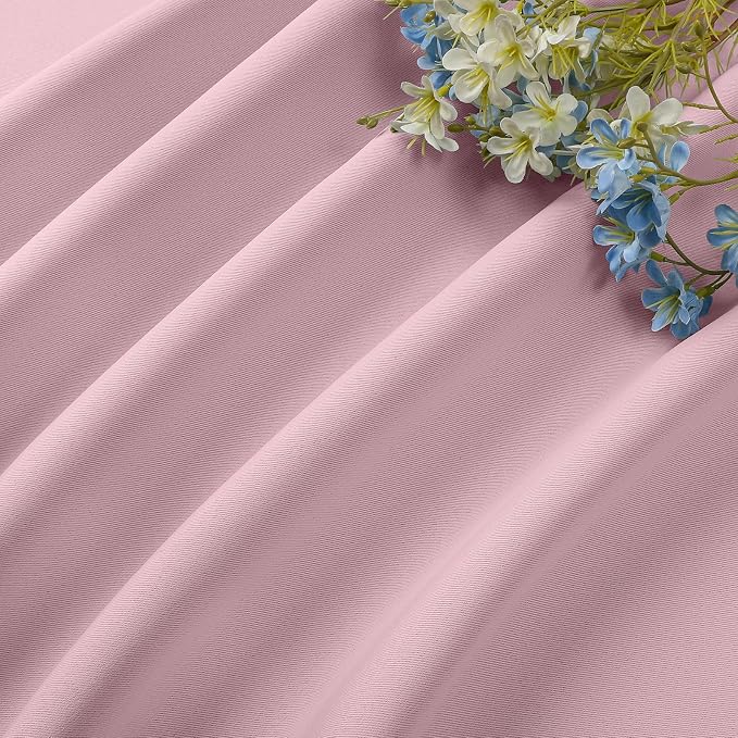 CUCRAF Light Pink Blackout Curtains 96 inch Length 2 Panels Set, Rod Pocket - Image 7