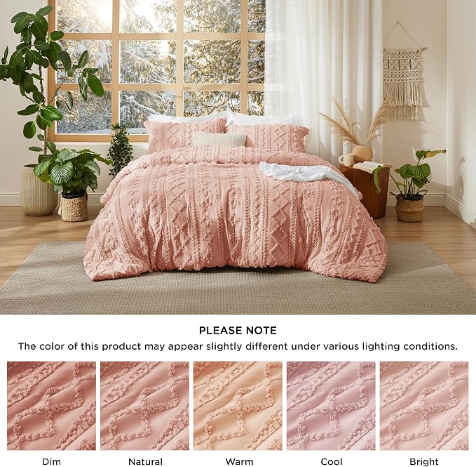 Bedsure Tufted Boho Comforter Set Queen Size - Image 8