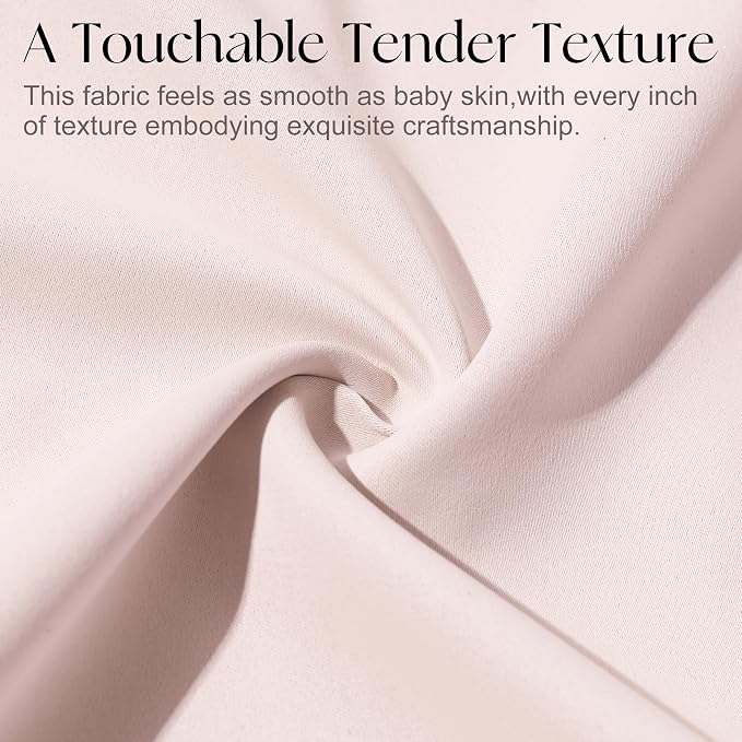 Etherealveil Baby Pink Pinch Pleated Blackout Curtains 2 Panels 60"x84" | Back - Image 6