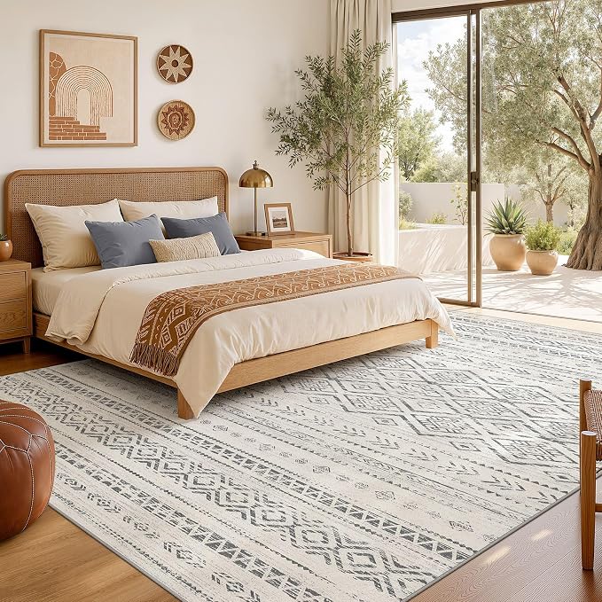 Nakagishi Area Rug Living Room Rugs: 10x12 Large Soft Machine Washable Boho - Image 6