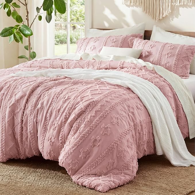 Bedsure Tufted Boho Comforter Set Twin Size by Unknown