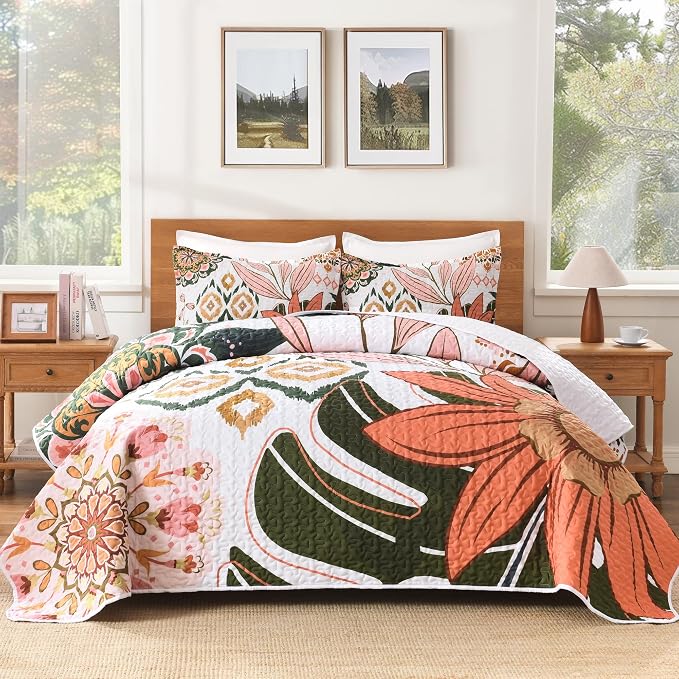 Quilt King Size, Reversible Polyester Coverlet Set - Image 2