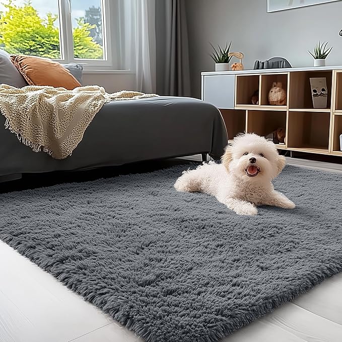 OLANLY 4x11 Area Rugs for Living Room Bedroom, Machine Washable Soft Fluffy - Image 3
