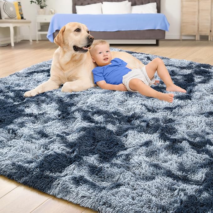 Area Rugs 9x12 for Living Room, Super Soft Fluffy Rugs for Bedroom, Modern - Image 4