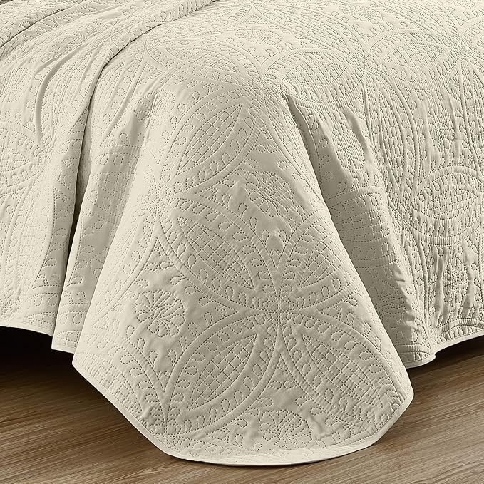Chezmoi Collection Austin 3-piece Oversized Bedspread Coverlet Set - Image 8