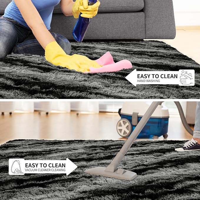 Fluffy Large Rugs for Living Room, 8x10 Area Rugs for Bedroom, Modern Shag - Image 7