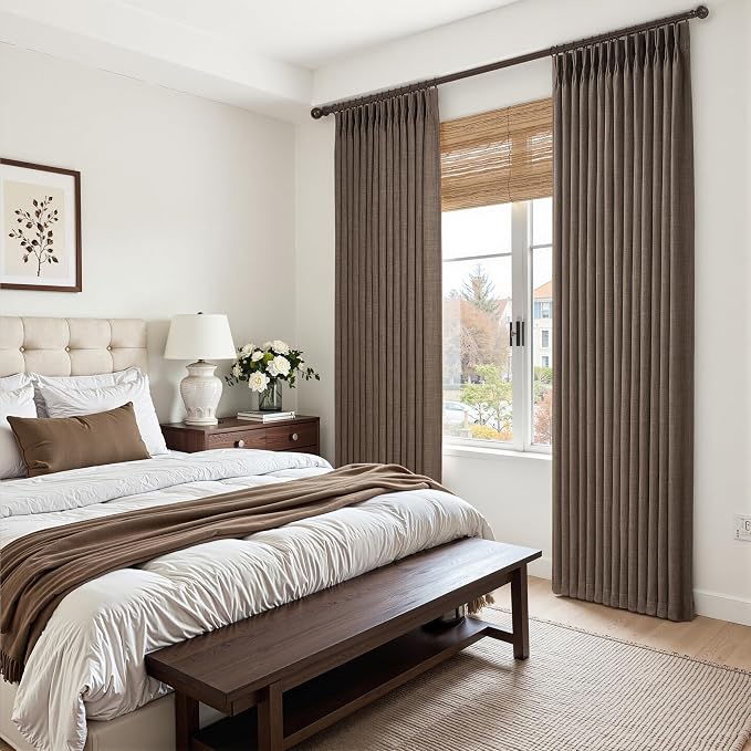 Extra Long 120 Inch Pinch Pleat Dark Brown Curtains - Image 7