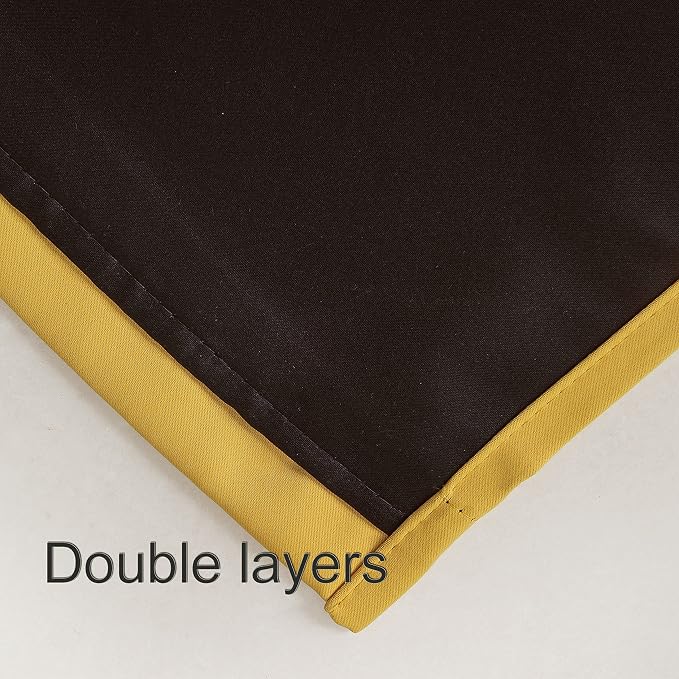 100% Blackout Curtains 52 x 95 Inch/Yellow Curtains 2 Panels - Image 4