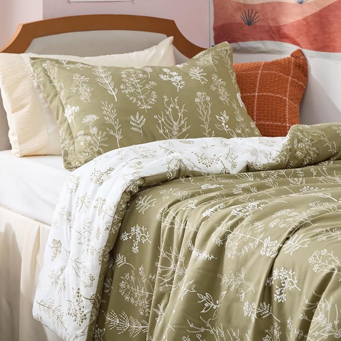 Bedsure Olive Green Twin/Twin XL Comforter Set - Image 4