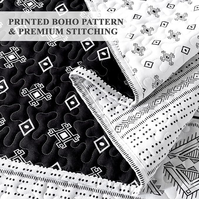 Black White Quilts Queen Size - Image 5