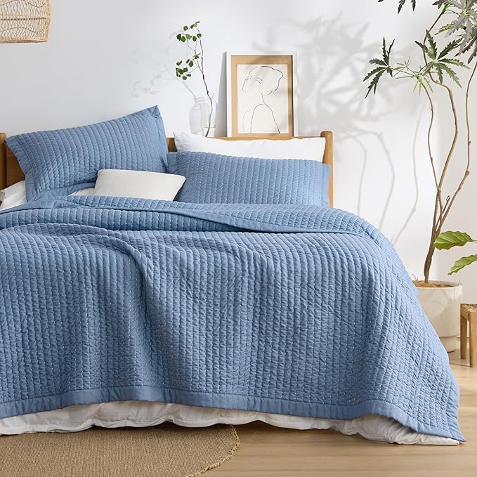 Bedsure Quilts Queen Size, Lightweight Striped Thin Comforter, Ultra Soft by Unknown