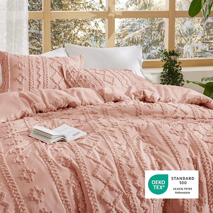 Bedsure Tufted Boho Comforter Set Queen Size - Image 5