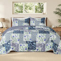 Whale Flotilla California King Size Quilt Set, Extra Soft Floral Bedspreads | by WHALEFLOTILLA