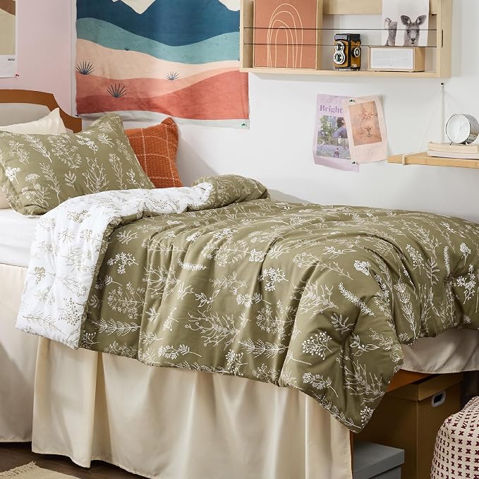 Bedsure Olive Green Twin/Twin XL Comforter Set - Image 2